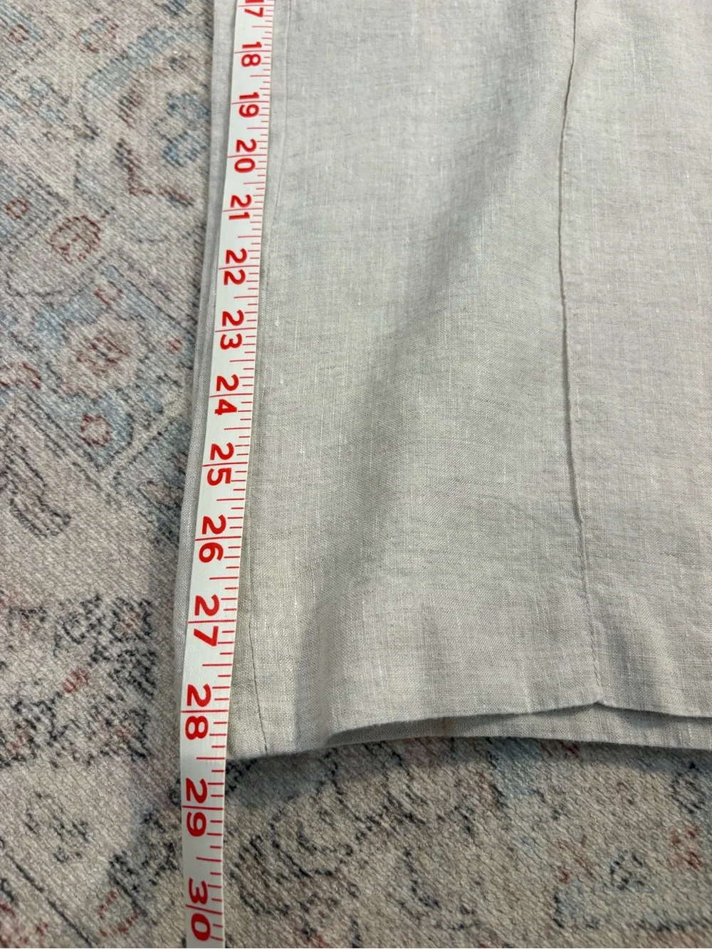 Zara Natural Linen Wide Leg Pants Size Large